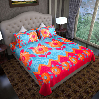 67% OFF on Graffiti Home Cotton Printed Double Bedsheet
