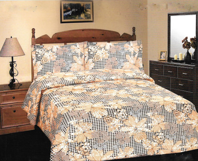 Kal Cotton Floral Double Bedsheet 1Bedsheet, 2Pillow cover, Multicolor Kal Cotton Floral Double Bedsheet 1Bedsheet, 2Pillow cover, Multicolor