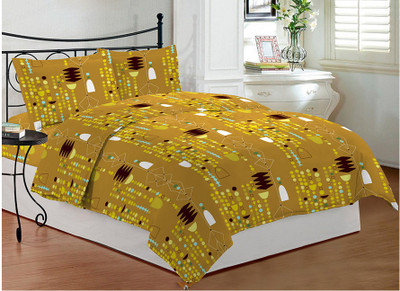 4% OFF on Bombay Dyeing Polycotton Printed Double Bedsheet