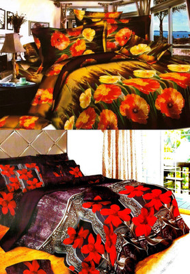 50% OFF on Fablooms Polycotton Floral Double Bedsheet
