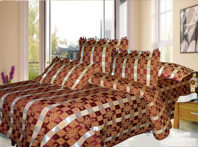 43% OFF on HandloomTrendz Polycotton Checkered Double Bedsheet