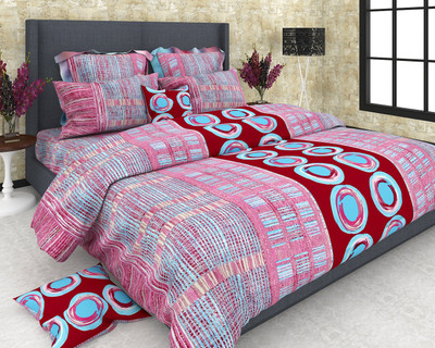 42% OFF on Divine Closet Cotton Geometric Double Bedsheet
