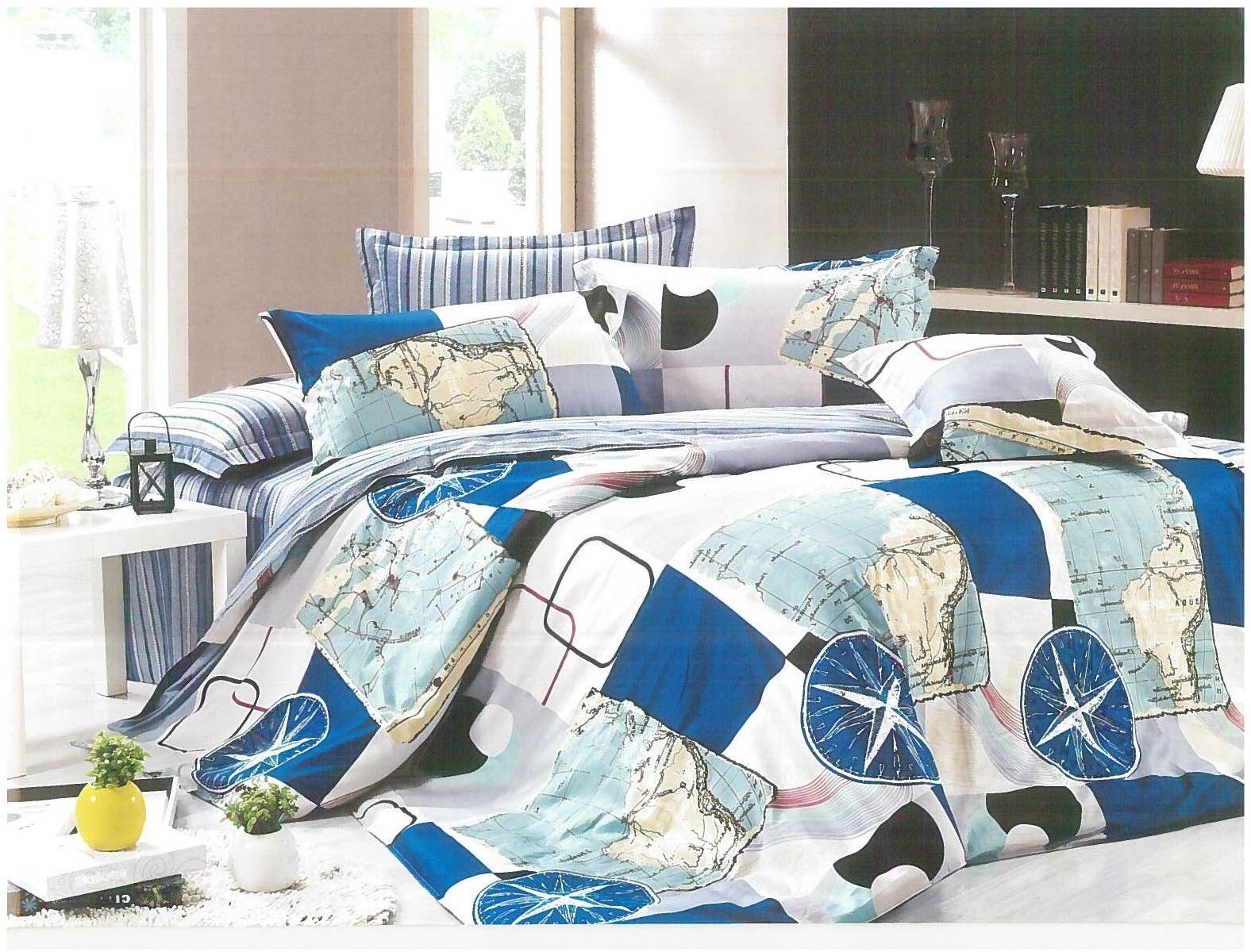 17% OFF on Ross Luxury Living Cotton Graphic Double King Bedsheet