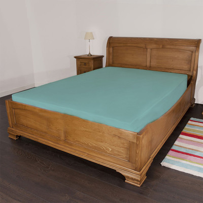 30% OFF on Misr Cotton Solid Double Fitted Bedsheet