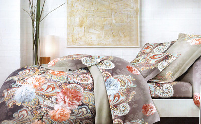 40% OFF on Black Ivy Polycotton 3D Printed Double Bedsheet