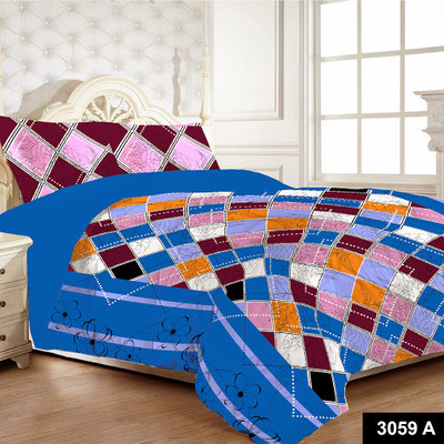 MYCK Cotton Floral Queen Bedsheet