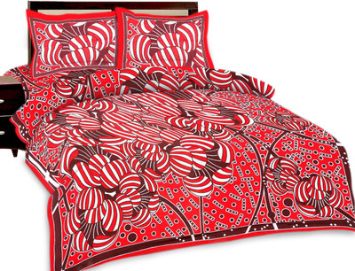 61% OFF on RajLaxmi Cotton Checkered Double Bedsheet