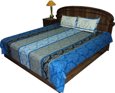 37% OFF on Amita Home Furnishing Cotton Printed Queen Bedsheet