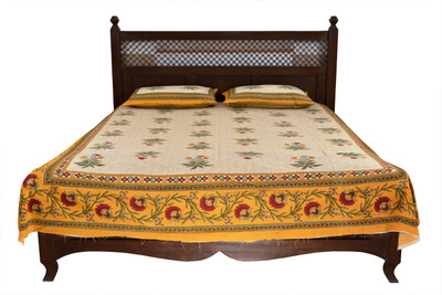 60% OFF on Soundarya Cotton Floral Double Bedsheet