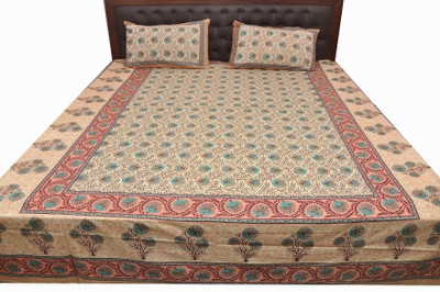 57% OFF on Buy Clues Cotton Floral Double King Bedsheet