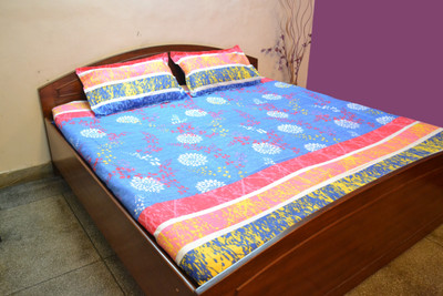 31% OFF on Style n Comfort Polycotton Printed Double Bedsheet Double Bedsheet, Two Pillow Covers, Multicolor