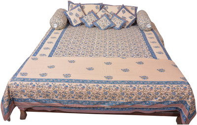 54% OFF on Chhipa Prints Cotton Floral Queen Bedsheet