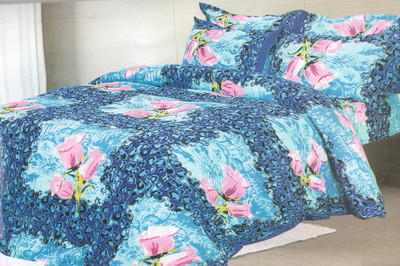 34% OFF on Lali Prints Cotton Floral Double Bedsheet 1 Bedsheets, 2 Pillow covers, Blue 34% OFF on Lali Prints Cotton Floral Double Bedsheet 1 Bedsheets, 2 Pillow covers, Blue