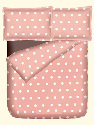 47% OFF on RR Textile House Cotton, Satin Printed King Bedsheet 1Bedsheet, 2PillowCover, Pink