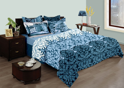 10% OFF on Raymond Cotton Printed Double Bedsheet 1 Bedsheet, 4 Pillow Cover, Multicolor