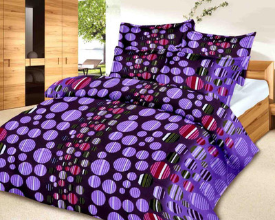 50% OFF on Floorfashion Cotton Abstract Double Bedsheet 1 Bedsheet, 2pillow Covers, Multicolor