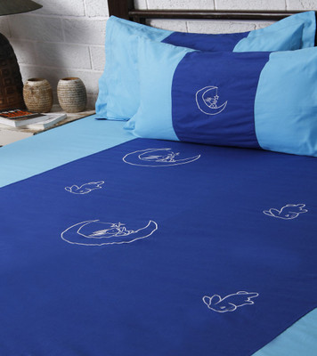 37% OFF on Lullabies By Sukuma Cotton Solid King Bedsheet