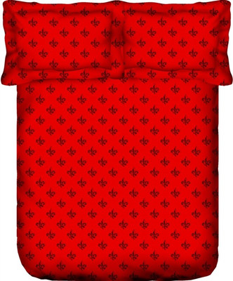 20% OFF on Home Expressions USA Cotton Printed King Bedsheet 1 Bed Sheet, 2 Pillow Covers, Red