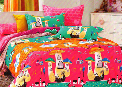 53% OFF on Wrap Cotton Printed Single Bedsheet