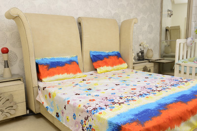 15% OFF on Sassoon Polyester Floral Double Bedsheet