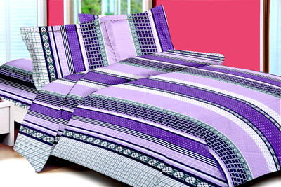 53% OFF on Urban Style Cotton Striped Double Bedsheet Bedsheet, Multicolor