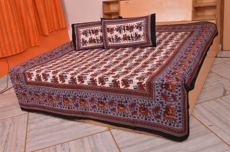60% OFF on Best Cotton Printed Double Bedsheet