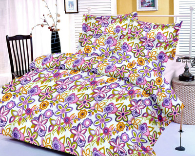 23% OFF on Caps Satin Self Design Single Bedsheet