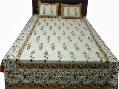 62% OFF on Bazarvilla Cotton Floral Double Bedsheet