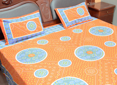 34% OFF on DFR Cotton Printed Double Bedsheet