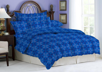4% OFF on Bombay Dyeing Polycotton Printed Single Bedsheet 2 Pillow covers, 1 Bedsheet, Blue