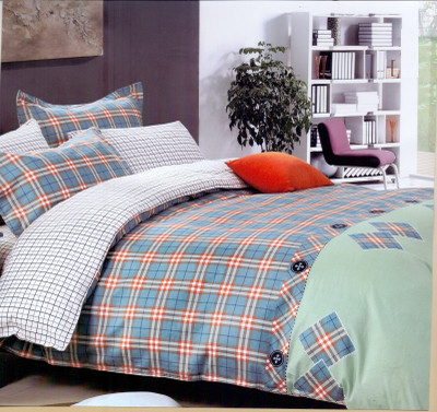 33% OFF on Ross Luxury Living Cotton Checkered Single Bedsheet