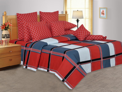 28% OFF on Salona Bichona Cotton Checkered Double Bedsheet 1 Double Bedsheet, 2 Pillow covers, Red 28% OFF on Salona Bichona Cotton Checkered Double Bedsheet 1 Double Bedsheet, 2 Pillow covers, Red