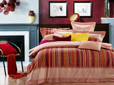 14% OFF on Zyne Cotton Abstract King Bedsheet