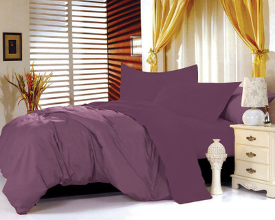 14% OFF on Zyne Cotton, Satin Solid King Bedsheet