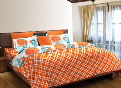 20% OFF on Stellar Home USA Cotton Checkered Double Bedsheet