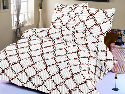 25% OFF on Caps Satin Self Design Double Bedsheet