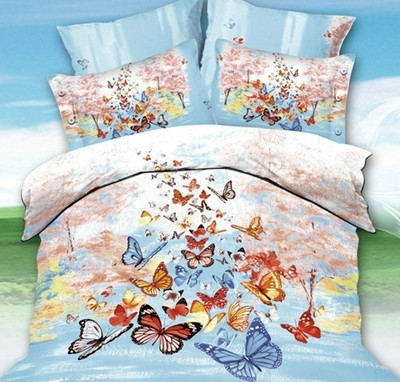 54% OFF on By Vikon's Polycotton Floral Double Bedsheet