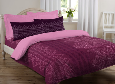 5% OFF on JCT HOMES Cotton Floral Double Bedsheet