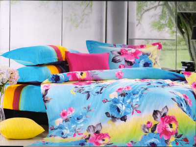 70% OFF on Rose Petal Polyester Graphic Double Bedsheet