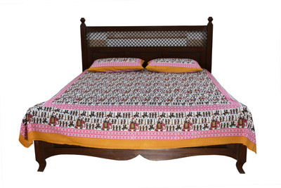 60% OFF on Soundarya Cotton Abstract Double Bedsheet