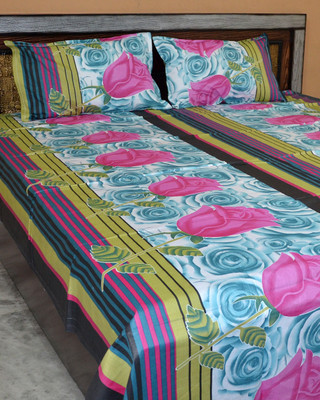 57% OFF on Famacart Cotton Printed Double Bedsheet