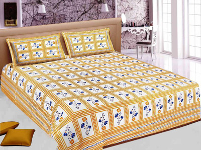 44% OFF on Jaipur Printex Cotton Printed Double Bedsheet