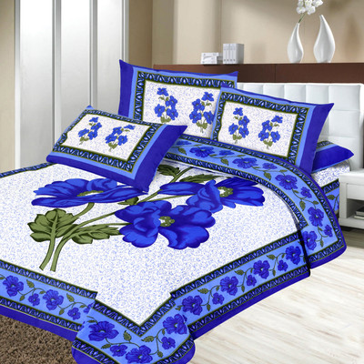 31% OFF on Aapno Rajasthan Cotton Floral Double Bedsheet