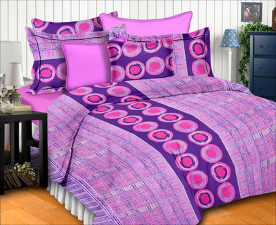 65% OFF on Urban Style Cotton Abstract Double Bedsheet 1 Bedsheet, 2 Pillow cover, Multicolor