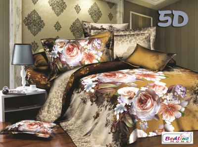 52% OFF on BedLine Home Satin Printed Double Bedsheet