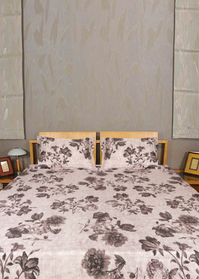 58% OFF on Home Glamour Cotton Floral Double Bedsheet