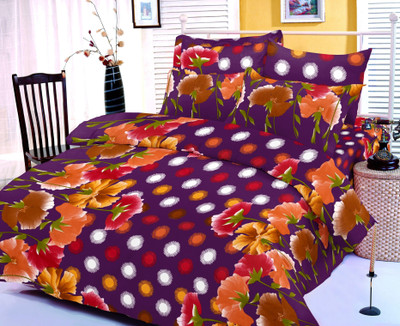 36% OFF on Zigma Collections Cotton Floral Double Bedsheet