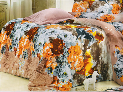 24% OFF on Skap Cotton Floral Double Bedsheet
