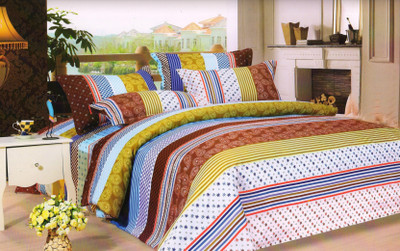 72% OFF on Valtellina Polycotton Checkered Double Bedsheet