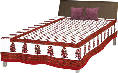 49% OFF on RajLaxmi Cotton Floral Single Bedsheet